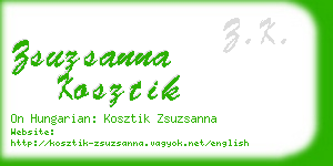 zsuzsanna kosztik business card